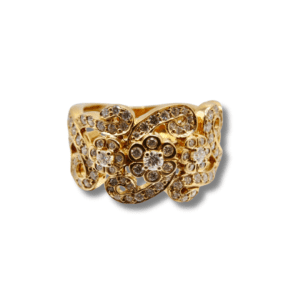 Diamond Rose Gold Freeform Ring