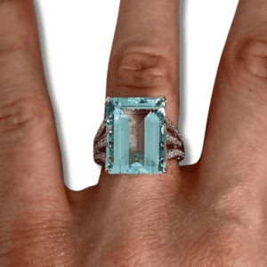 Emerald-Cut Aquamarine Ring