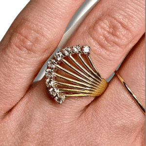 Estate Diamond Shell Ring