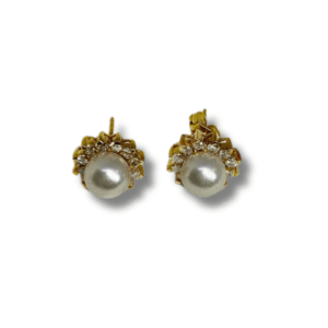 Estate Pearl Earrings With Diamond Jackets