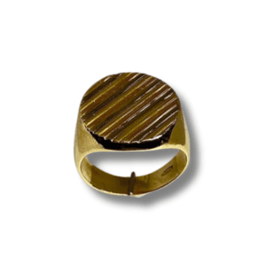 Estate Tri-Color 18k Yellow Gold Ring