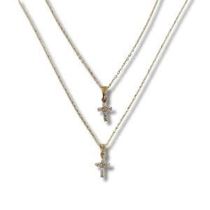 Rose-Gold and Yellow-Gold Diamond Crosses