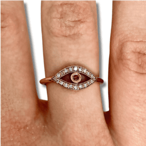 Ruby and Diamond Eye Ring