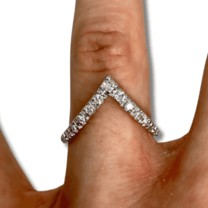 V-Shape Diamond Ring