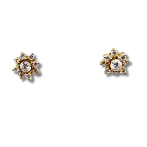 Yellow Gold Diamond Earrings + Diamond Jackets