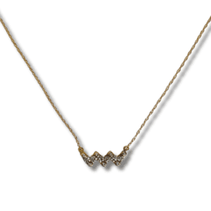 Yellow-Gold Diamond Wave Necklace