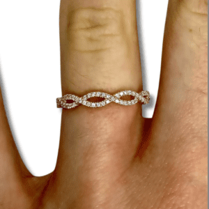 Yellow Gold Infinity Rings With Diamonds