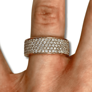 Yellow-Gold Ring with Round Diamonds