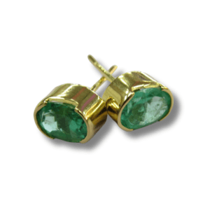 Estate Emerald Earrings in 18k