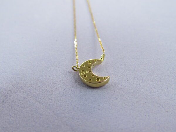 Estate Crescent Moon Pendant - Image 2